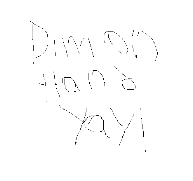 Diamond hands crude drawing